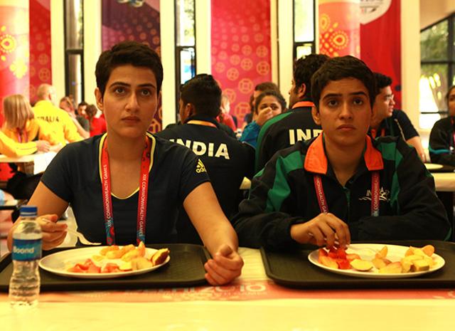 Fatima Sana Sheikh and Sanya Malhotra in Dangal. Fatima Sana Sheikh and Sanya Malhotra in Dangal.
