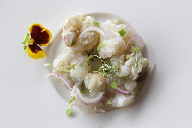 Ceviche De Camarones- A Peruvian delicacy offered at the eating joint.