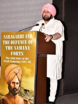 Amarinder speaking at the book launch function in Delhi (Photo: CMO) Amarinder speaking at the book launch function in Delhi (Photo: CMO)