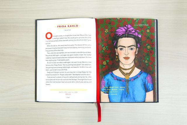An illustration of the artist Frida Kahlo along with her short biography. An illustration of the artist Frida Kahlo along with her short biography.