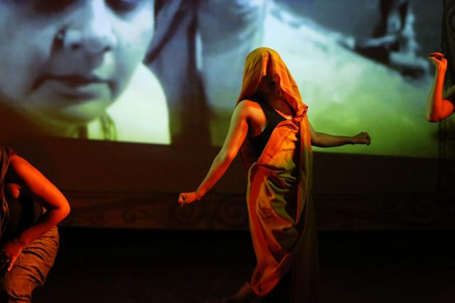 A still from the play Museum of Species in Danger, which uses a series of monologues to explore perceptions of women as inferior, as property, and as tools for revenge. A still from the play Museum of Species in Danger, which uses a series of monologues to explore perceptions of women as inferior, as property, and as tools for revenge.