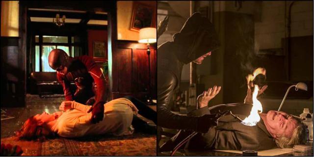 The Flash saves his mother; Arrow interrogates Justin Claybourne.
