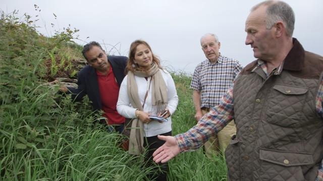 (Left to right): Ian Michael, Fokiya Akhtar, genealogist Michael O’Mahony and historian Tim Feen at the site of John Footman’s home in Dundeady island, Ireland. (Ian Michael) (Left to right): Ian Michael, Fokiya Akhtar, genealogist Michael O’Mahony and historian Tim Feen at the site of John Footman’s home in Dundeady island, Ireland. (Ian Michael)