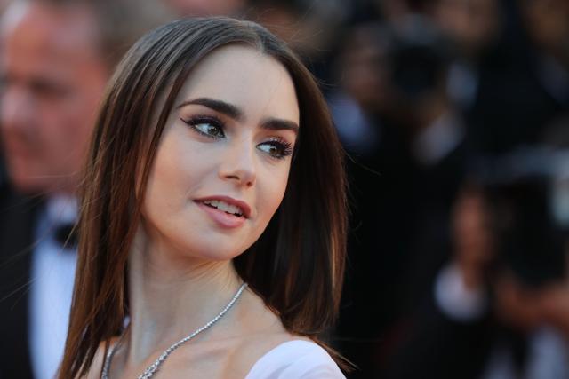 British actress Lily Collins poses at the screening. (AFP) British actress Lily Collins poses at the screening. (AFP)