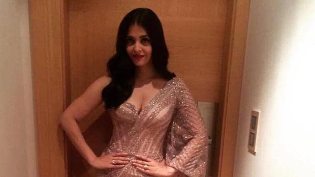 Aishwarya in a mermaid dress at Cannes. (Monisha Jaising/Instagram) Aishwarya in a mermaid dress at Cannes. (Monisha Jaising/Instagram)