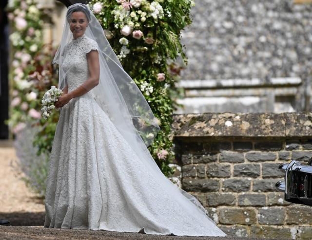 Pippa Middleton, the sister of Britain's Catherine, Duchess of Cambridge, arrives for her wedding to James Matthews at St Mark's Church in Englefield, west of London, on May 20. (Reuters) Pippa Middleton, the sister of Britain's Catherine, Duchess of Cambridge, arrives for her wedding to James Matthews at St Mark's Church in Englefield, west of London, on May 20. (Reuters)