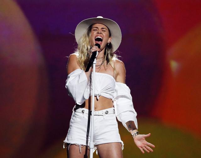 Miley Cyrus performs Malibu at the 2017 Billboard Music Awards. (REUTERS)