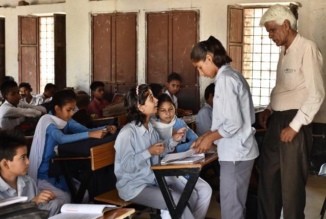 The government school in Rewari has now been upgraded to class 12. (Sanjeev Verma/HT Photo) The government school in Rewari has now been upgraded to class 12. (Sanjeev Verma/HT Photo)