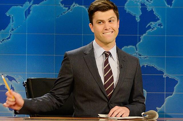 Colin Jost hosts Saturday Night Live’s Weekend Update.