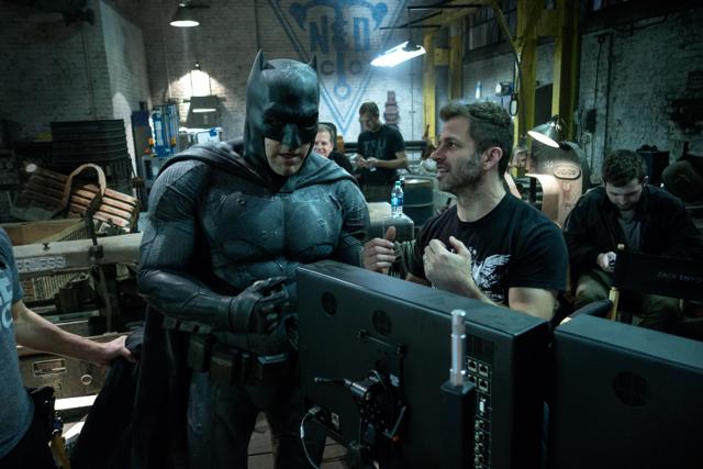Zack Snyder with Ben Affleck as Batman. Zack Snyder with Ben Affleck as Batman.