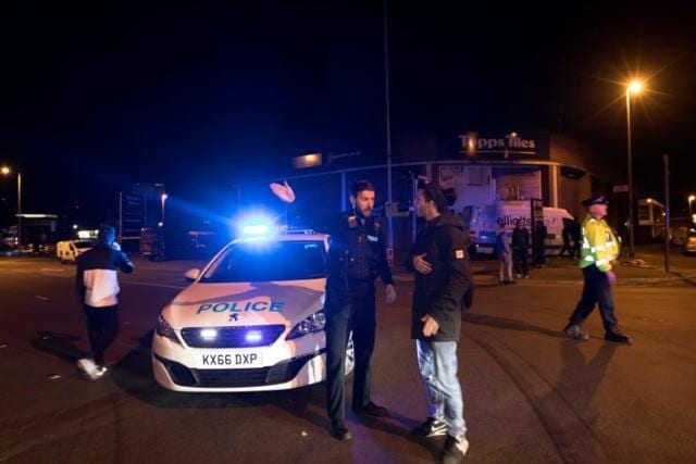 Police set up a cordon outside the Manchester Arena in northern England where US singer Ariana Grande had been performing in Manchester, Britain, May 22. (Reuters Photo)