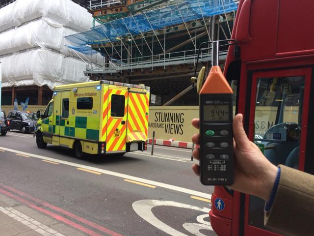 The decibel level of the ambulance was also higher in Mumbai at 100dB compared to 94.4dB in London. (HT) The decibel level of the ambulance was also higher in Mumbai at 100dB compared to 94.4dB in London. (HT)