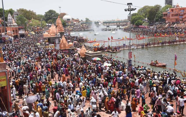 Teachers said they were used for safekeeping of shoes of visitors at the Simhastha Ujjain religious event last year. (Mujeeb Faruqui/HT File Photo)
