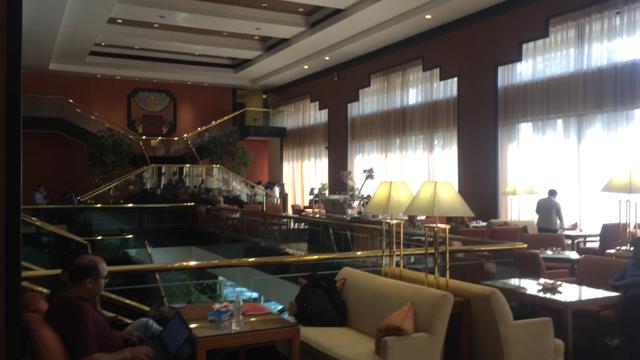 The calm before the storm at the Oberoi Trident.