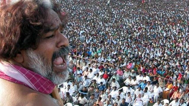 Naxal ideologue and ballader Gaddar was a pivot of the movement in Telangana and Andhra Pradesh. (HT PHOTO) Naxal ideologue and ballader Gaddar was a pivot of the movement in Telangana and Andhra Pradesh. (HT PHOTO)