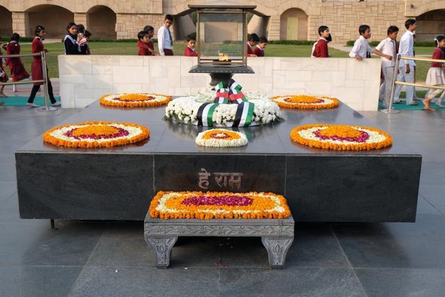 The Rajghat memorial in New Delhi marks the spot where Mahatma Gandhi was cremated. (Shutterstock) The Rajghat memorial in New Delhi marks the spot where Mahatma Gandhi was cremated. (Shutterstock)