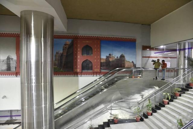 Metro to Lal Quila will begin from Sunday. Gate No 4 is next to 17th century fort. Metro to Lal Quila will begin from Sunday. Gate No 4 is next to 17th century fort.
