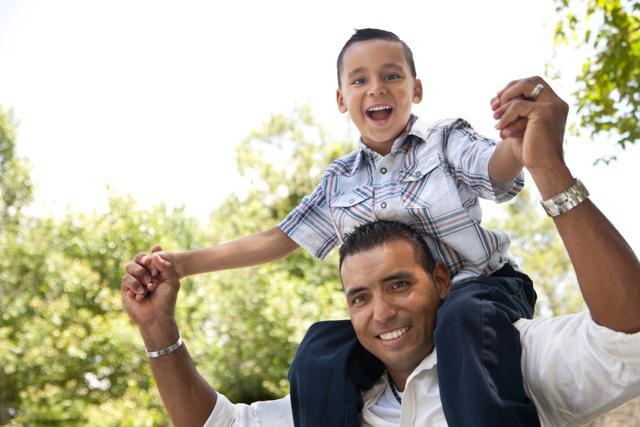Fathers of girls used more analytical language (words like all, below and much), while with boys it was more achievement-related language (words such as proud, win and top). (Shutterstock)