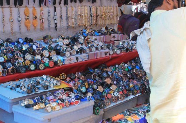 A variety of cheap and cheerful watches at Chor Bazaar. (Arghya Chakraborty)