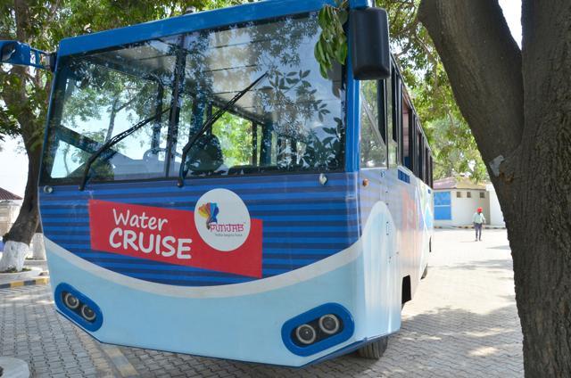 A non-operational amphibious bus in Tarn Taran district. (HT Photo) A non-operational amphibious bus in Tarn Taran district. (HT Photo)