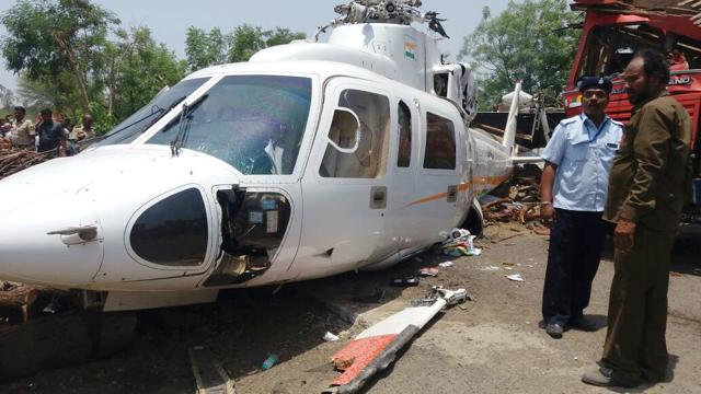 “The damage is so serious that the helicopter may not be repaired,” said a senior official not wanting to be named. (Ht photo)