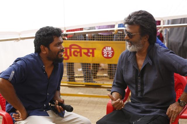 Rajinikanth on sets of Kaala. Rajinikanth on sets of Kaala.