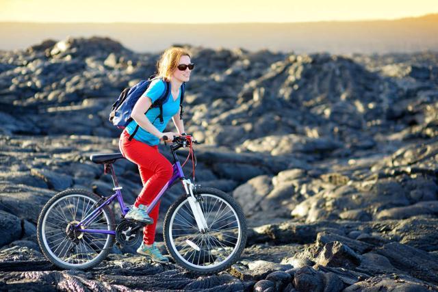 Tourist on hike near Kilauea volcano around Hawaii Volcanoes National Park, USA. (Shutterstock) Tourist on hike near Kilauea volcano around Hawaii Volcanoes National Park, USA. (Shutterstock)