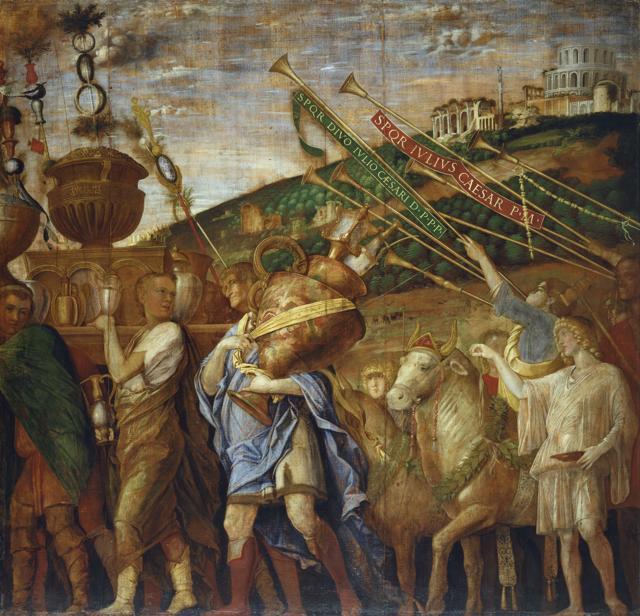 “Triumphs of Caesar” by Andrea Mantegna, (c. 1484-92) (RMN-Grand Palais (musée du Louvre) / Christian Jean) “Triumphs of Caesar” by Andrea Mantegna, (c. 1484-92) (RMN-Grand Palais (musée du Louvre) / Christian Jean)