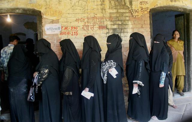 Muslim women vote in Varanasi in the final phase of UP election 2017. (PTI File Photo) Muslim women vote in Varanasi in the final phase of UP election 2017. (PTI File Photo)