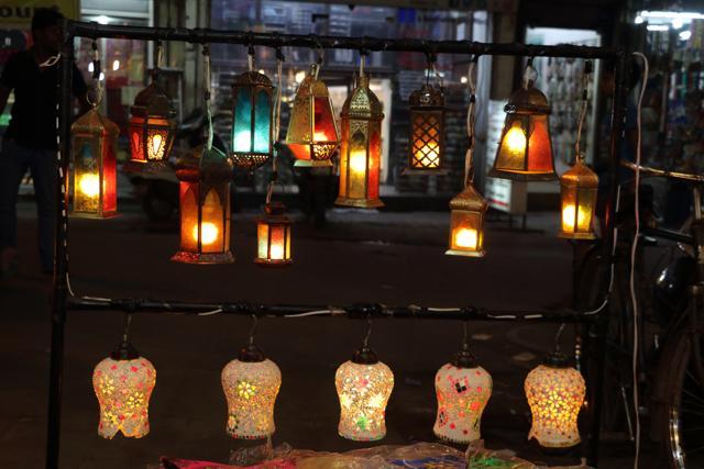 Paper star lamps and lanterns (Rs 35- Rs 150) from Galaxy Handicrafts, 5134/2 &amp;3, Main Bazar (Photo credit: Shara Ashraf)