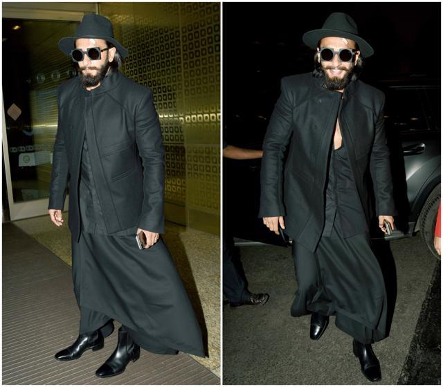 The actor headed to the airport in an all-black ensemble. (Yogen Shah) The actor headed to the airport in an all-black ensemble. (Yogen Shah)