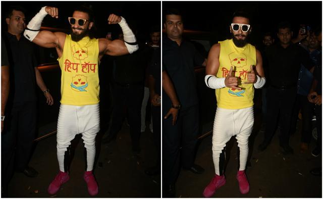 The actor turned up at the opening of a restaurant dressed like this. (Prodip Guha/HT Photo) The actor turned up at the opening of a restaurant dressed like this. (Prodip Guha/HT Photo)