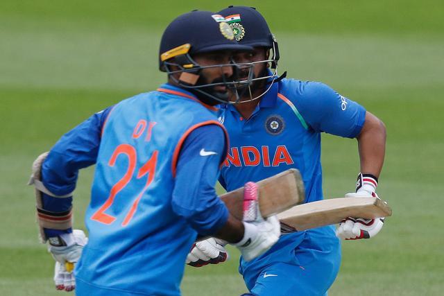 Dinesh Karthik and Kedar Jadhav shared an aggressive stand to boost India. (AFP) Dinesh Karthik and Kedar Jadhav shared an aggressive stand to boost India. (AFP)