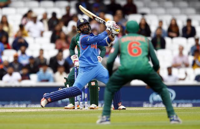 Dinesh Karthik retired out on 94 but India slowed down after his departure. (REUTERS) Dinesh Karthik retired out on 94 but India slowed down after his departure. (REUTERS)