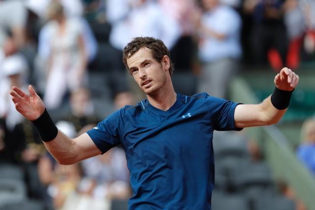 Britain's Andy Murray reacts after winning his match against Russia's Andrey Kuznetsov at the 2017 French Open. (AFP) Britain's Andy Murray reacts after winning his match against Russia's Andrey Kuznetsov at the 2017 French Open. (AFP)