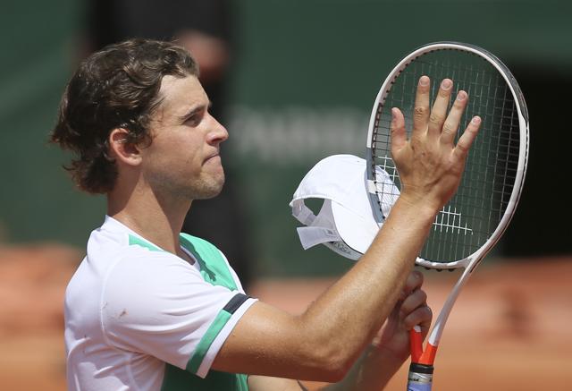 Dominic Thiem charged into the third round of the French Open with a comfortable 7-5,6-1,6-3 win over Simone Bolelli. (AP) Dominic Thiem charged into the third round of the French Open with a comfortable 7-5,6-1,6-3 win over Simone Bolelli. (AP)