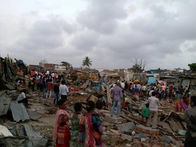 The demolition at Malwani. (HT)