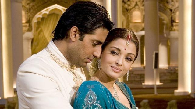 Abhishek Bachchan and Aishwarya Rai Bachchan in Guru.