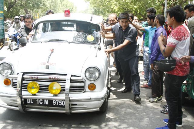 Boman Irani’s car broke down in between the shoot. (Waseem Gashroo/HT Photo)