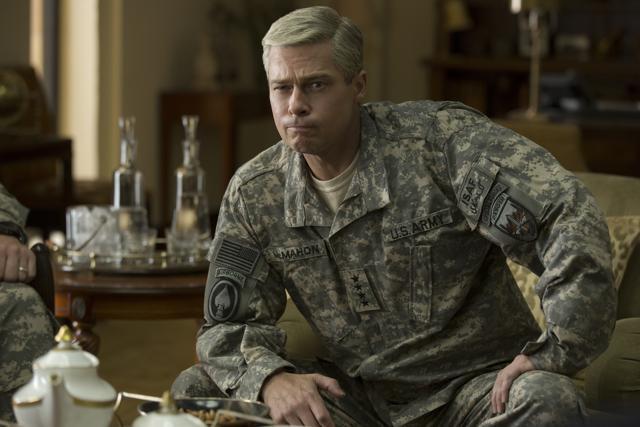 Brad plays the tough but overconfident US General Glen McMahon in War Machine.