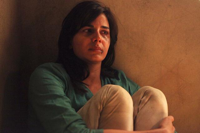Kirti Kulhari on the sets of Indu Sarkar. (Twitter)