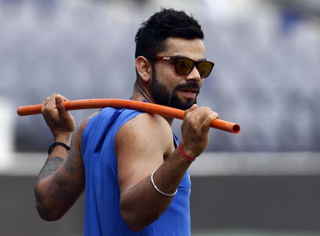 Virat Kohli will captain Indian cricket team in the Champions Trophy. (HT Photo)