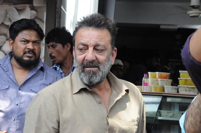 Sanjay Dutt shoots his comeback film Bhoomi in Mumbai on April 25, 2017. (IANS)