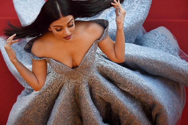 Aishwarya Rai Bachchan arrives on May 19, 2017 for the screening of the film Okja at the 70th edition of the Cannes Film Festival in Cannes. (AFP)
