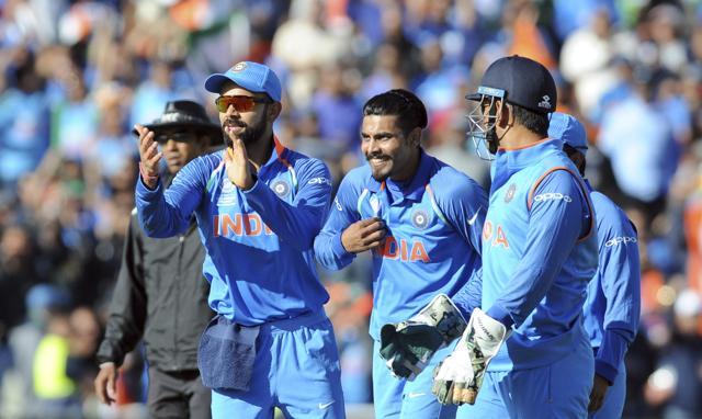 Ravindra Jadeja picked up two wickets and the rest of the bowlers chipped in as India registered a magnificent 124-run (D/L method) against Pakistan. (AP)