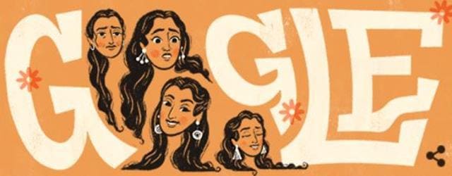 Nutan in a Google doodle.