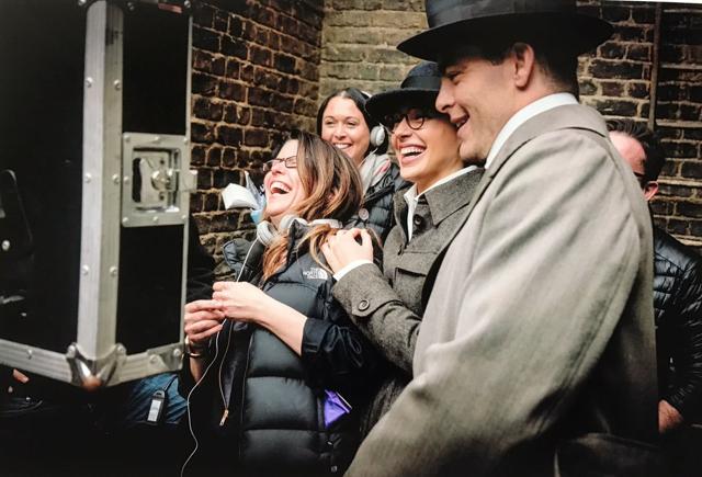 Patty Jenkins with Gal Gadot and Chris Pine on the sets of Wonder Woman. (Warner Bros/Twitter-Gal Gadot)