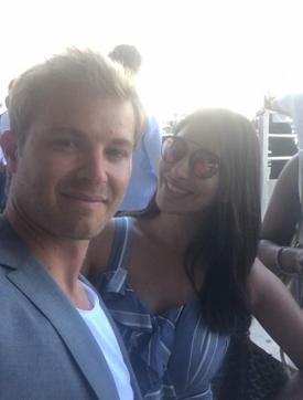 Actor Sophie Choudry with Nico Rosberg.