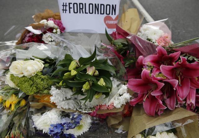 Floral tributes line the pavement in an area in the London Bridge area of London. (AP Photo) Floral tributes line the pavement in an area in the London Bridge area of London. (AP Photo)