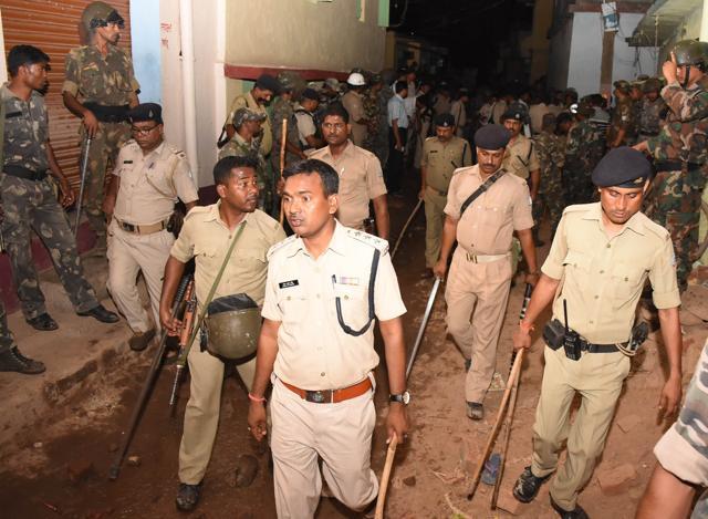 The district administration clamped prohibitory orders in the village on Tuesday. (HT Photo) The district administration clamped prohibitory orders in the village on Tuesday. (HT Photo)